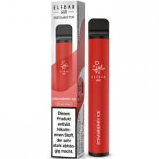 Elf Bar 600 Strawberry Ice (Einweg E-Zigarette, 20mg Nic Salt, max 600 Züge)